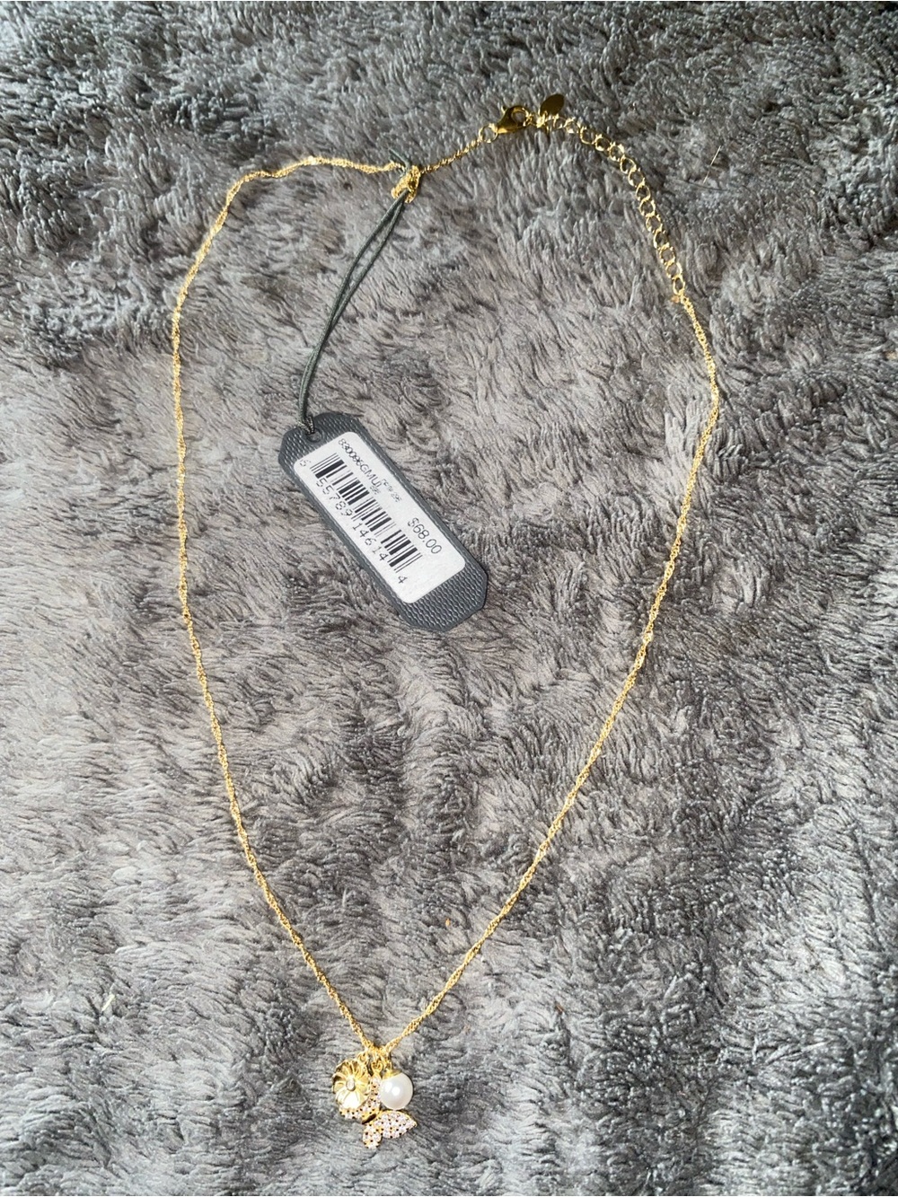 Argento Vivo Gold Pearl and Crystal Charm Necklace - Women Jewelry